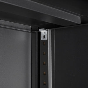 English Elm Metal Locking Steel Locker Cabinet Powder Coated Folding Design for Garage or Office W124747827