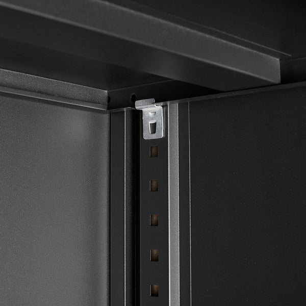 English Elm Metal Locking Steel Locker Cabinet Powder Coated Folding Design for Garage or Office W124747827