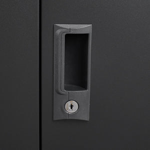 English Elm Metal Locking Steel Locker Cabinet Powder Coated Folding Design for Garage or Office W124747827