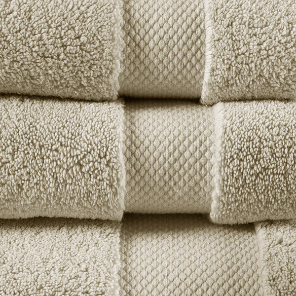 English Elm 1000gsm Madison Park Signature Splendor 6-Piece 100% Cotton Towel Set – Ultra Plush, Absorbent, Spa Quality Natural 15.25 L x 11 W x 11.25 H B03599345
