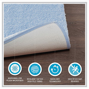 English Elm Bath Rug High Pile Tufted Polyester Mat with Quick Dry Non-skid Backing Oeko-tex B03599307