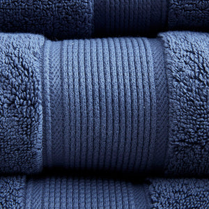 English Elm 100% Cotton Madison Park Signature 8PC 800GSM Antimicrobial Towel Set – Plush, OEKO‑TEX, Absorbent Durability Dark Blue 14.17 L x 10.63 W x 8.27 H B03599320