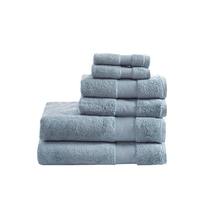 English Elm Cotton Madison Park 6-Piece Turkish Cotton Bath Towel Set | 600gsm Oversized Plush, Oeko-Tex Certified Luxury B03599332