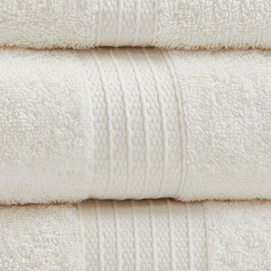 English Elm 6 Piece Organic Cotton Towel Set – 650gsm GOTS & OEKO-TEX Certified, Ultra-Soft, Fast-Drying Bathroom Towels Ivory 14.17 L x 10.63 W x 6.69 H B03598753
