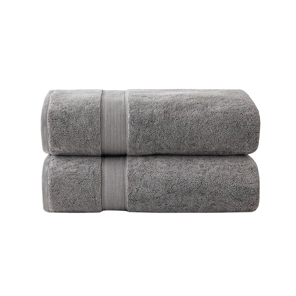 English Elm 100% Cotton Madison Park Signature 800GSM 2PC Bath Sheet Set - 34x68 Soft, Absorbent, Antimicrobial SILVADUR™ Protection B03599339