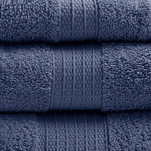 English Elm 6 Organic Cotton Towel Set – 650gsm GOTS & OEKO‑TEX Certified, Ultra Soft, Fast‑Drying Bath Towels for Spa Comfort Navy 14.17 L x 10.63 W x 6.69 H B03598774