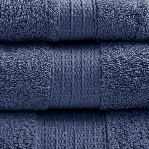 English Elm 6 Organic Cotton Towel Set – 650gsm GOTS & OEKO‑TEX Certified, Ultra Soft, Fast‑Drying Bath Towels for Spa Comfort Navy 14.17 L x 10.63 W x 6.69 H B03598774