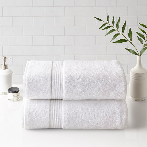 English Elm 100% Cotton 800GSM Madison Park Signature 2PC Bath Sheet Set – Plush, Absorbent, Antimicrobial SILVADUR™ Protection White 17.72 L x 12.2 W x 5.12 H B03599341