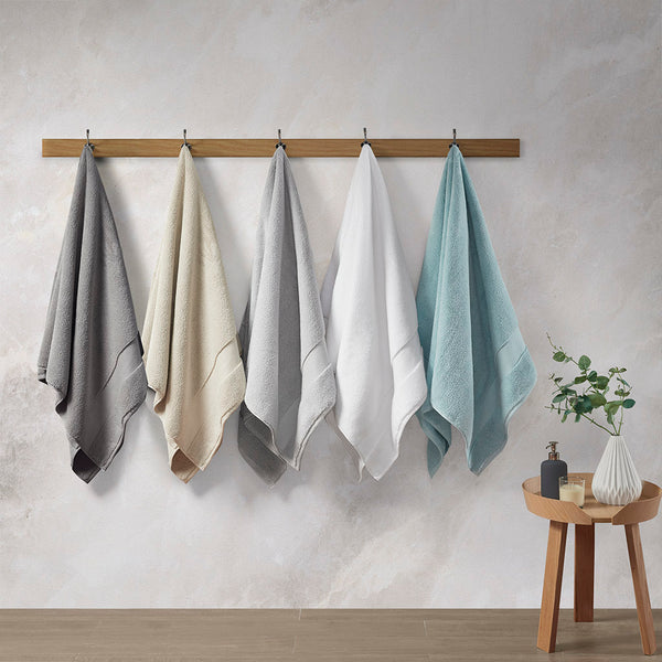 English Elm 1000gsm Madison Park Signature Splendor 6-Piece 100% Cotton Towel Set – Ultra Plush, Absorbent, Spa Quality Blue 15.25 L x 11 W x 11.25 H B03599342