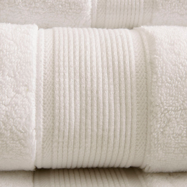 English Elm 100% Cotton 8PC Antimicrobial Towel Set — Madison Park Signature 800GSM Luxury, Ultra Absorbent, OEKO-TEX Cream 14.17 L x 10.63 W x 8.27 H B03599310