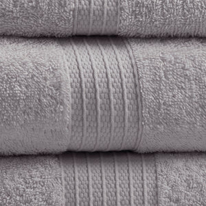 English Elm 6 Piece Organic Cotton Towel Set – 650gsm GOTS & OEKO-TEX Certified, Ultra-Soft, Fast-Drying Bathroom Towels Grey 14.17 L x 10.63 W x 6.69 H B03598752