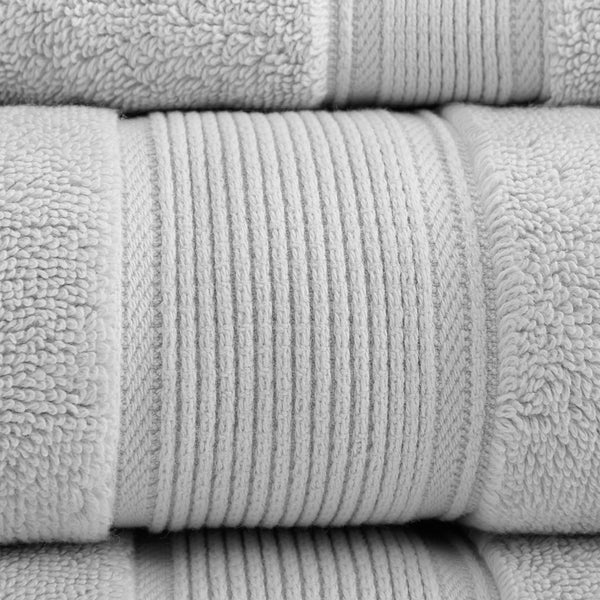 English Elm 100% Cotton 8PC Antimicrobial Towel Set — Madison Park Signature 800GSM Luxury, Ultra Absorbent, OEKO-TEX Silver 14.17 L x 10.63 W x 8.27 H B03599312