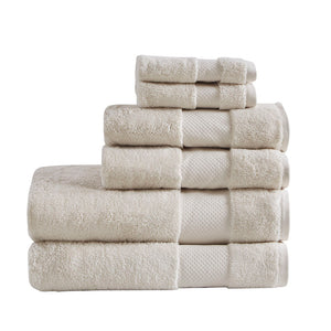 English Elm Cotton Madison Park Turkish 6-Piece Bath Towel Set — Oversized 600gsm Plush, Oeko‑Tex Certified Luxury B03599324