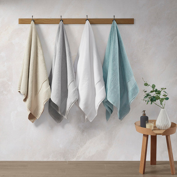 English Elm 1000gsm Madison Park Signature Splendor 6-Piece 100% Cotton Towel Set – Ultra Plush, Absorbent, Spa Quality Grey 15.25 L x 11 W x 11.25 H B03599344