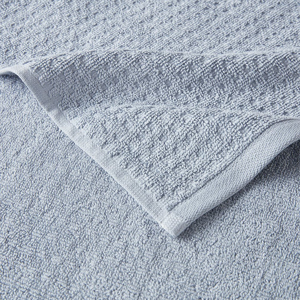 English Elm Cotton Waffle Jacquard Antimicrobial Towel Set 6-Piece – 600gsm Soft Quick-Dry OEKO-TEX Certified Blue 14.17 L x 9.84 W x 6.3 H B03598762