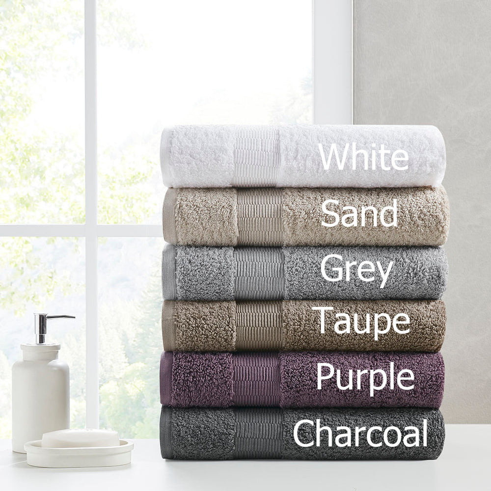 English Elm 100% Egyptian Cotton Luxor 6-Piece Towel Set – 650gsm Plush, OEKO-TEX Certified, Heavyweight Spa Luxury B03599337