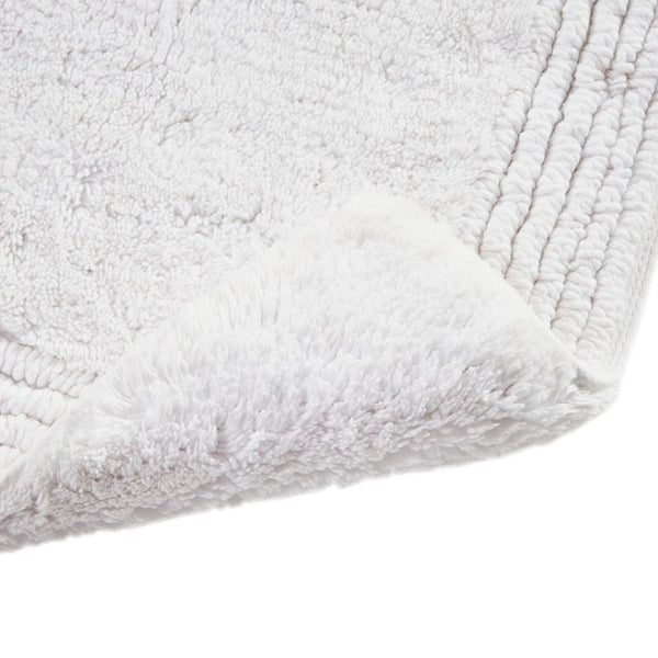 English Elm 100% Cotton Tufted Bath Runner Rug Heavyweight Reversible Spa Grade Plush Pile White B03599296