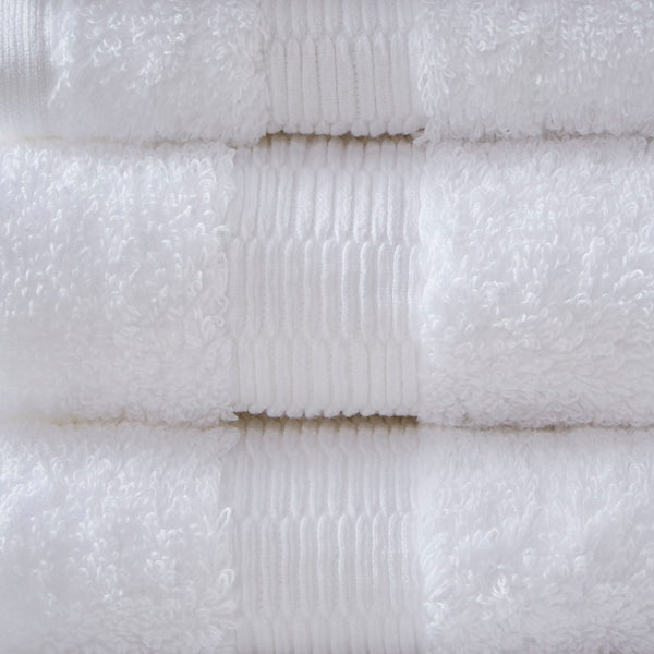 English Elm 100% Egyptian Cotton 6 Piece Towel Set – Luxor 650gsm Plush, OEKO-TEX Made in Green, Ultra-Soft Spa Quality White 13.25 L x 10.5 W x 7.25 H B03599335