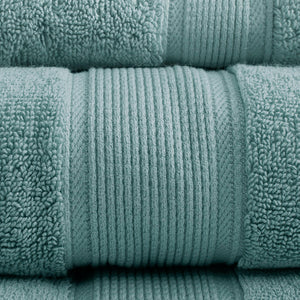 English Elm 100% Cotton 8PC Antimicrobial Towel Set — Madison Park Signature 800GSM Luxury, Ultra Absorbent, OEKO-TEX Dusty Green 14.17 L x 10.63 W x 8.27 H B03599315