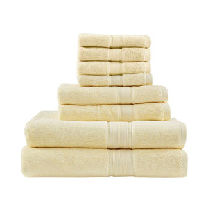 English Elm 100% Madison Park Signature 800GSM Cotton 8PC Towel Set – Spa-Soft, OEKO-TEX, Silvadur Antimicrobial Protection B03599331