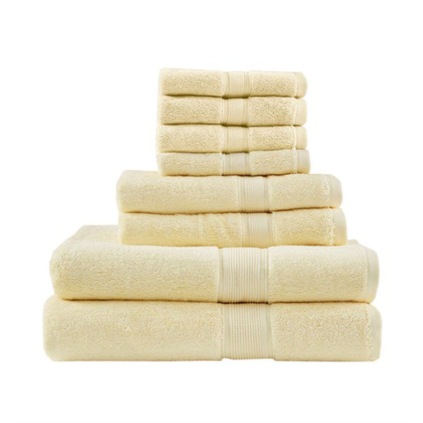 English Elm 100% Madison Park Signature 800GSM Cotton 8PC Towel Set – Spa-Soft, OEKO-TEX, Silvadur Antimicrobial Protection B03599331