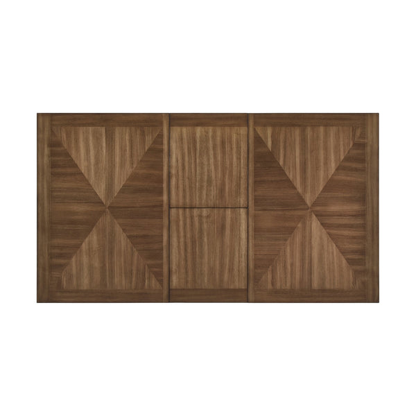 English Elm Modern Brunson White and Oak Dining Table with Self-Storing Butterfly Leaf Rustic Farmhouse Charm B011S00329