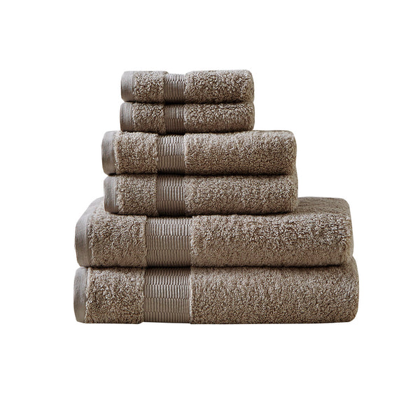 English Elm 100% Egyptian Cotton Luxor 6-Piece Towel Set – 650gsm Plush, OEKO-TEX Certified, Heavyweight Spa Luxury B03599337