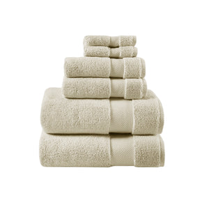 English Elm 1000gsm Madison Park Signature Splendor 6-Piece 100% Cotton Towel Set – Ultra Plush, Absorbent, Spa Quality Natural 15.25 L x 11 W x 11.25 H B03599345