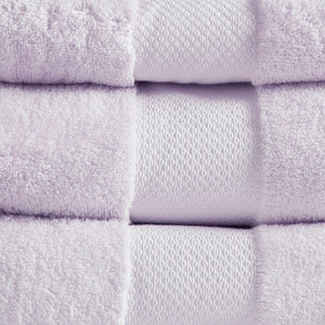 English Elm Cotton 600 Gsm Six Piece Spa Towel Set with Dobby Border Hotel Soft Absorbent B03599358
