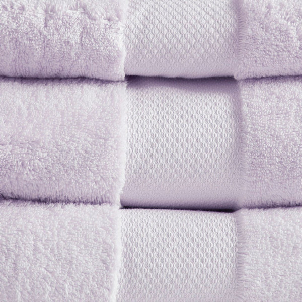 English Elm Cotton 600 Gsm Six Piece Spa Towel Set with Dobby Border Hotel Soft Absorbent B03599358