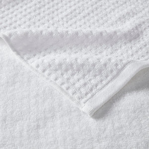 English Elm Cotton Waffle Jacquard Antimicrobial Bath Towel Set 6-Piece – 600gsm Quick-Dry, OEKO-TEX Certified Freshness B03598765