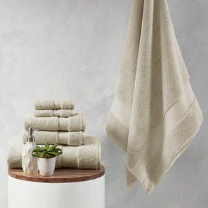 English Elm 1000gsm Madison Park Signature Splendor 6-Piece 100% Cotton Towel Set – Ultra Plush, Absorbent, Spa Quality Natural 15.25 L x 11 W x 11.25 H B03599345
