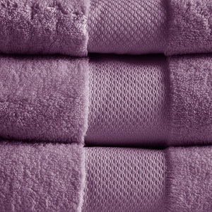 English Elm Cotton Turkish Bath Towel Set 6 Piece - Oversized 600gsm Plush Low-Twist Yarn, Oeko-Tex Luxury Spa Feel Purple 14.96 L x 10.63 W x 9 H B03599353