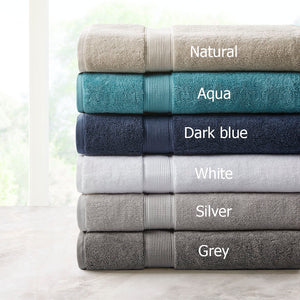 English Elm 100% Cotton Madison Park Signature 800GSM 2PC Bath Sheet Set - 34x68 Soft, Absorbent, Antimicrobial SILVADUR™ Protection B03599339