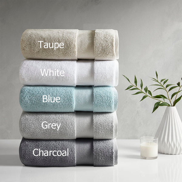 English Elm 1000gsm Madison Park Signature Splendor 6-Piece 100% Cotton Towel Set – Ultra Plush, Absorbent, Spa Quality White 15.25 L x 11 W x 11.25 H B03599343