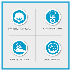 English Elm Embroidered Madison Park Serene Cotton Jacquard 6-Piece Towel Set - Navy Piping, OEKO-TEX Softness B03598776