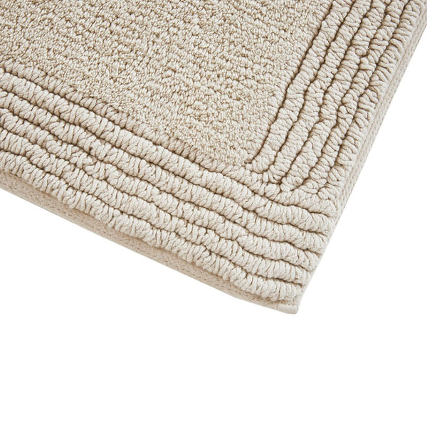 English Elm 100% Cotton Tufted Bath Runner Rug Heavyweight Reversible Spa Grade Plush Pile Natural B03599298
