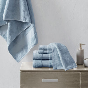 English Elm Cotton Madison Park 6-Piece Turkish Cotton Bath Towel Set | 600gsm Oversized Plush, Oeko-Tex Certified Luxury B03599332