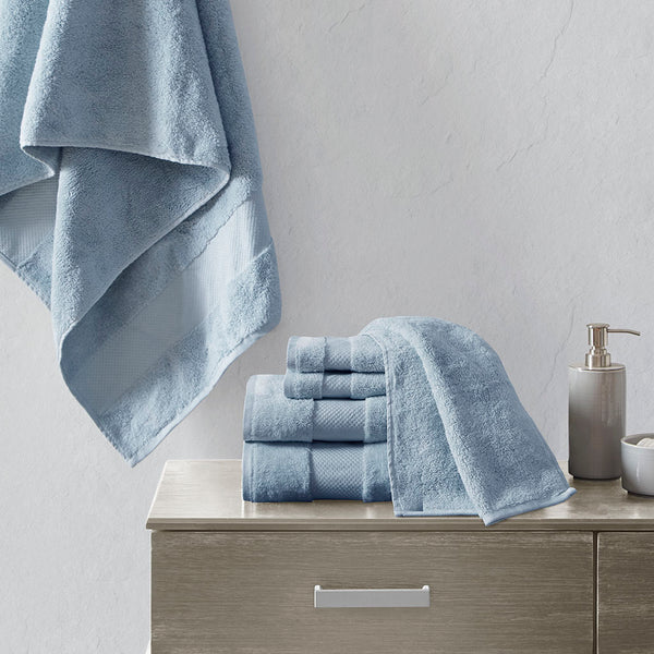 English Elm Cotton Madison Park 6-Piece Turkish Cotton Bath Towel Set | 600gsm Oversized Plush, Oeko-Tex Certified Luxury B03599332