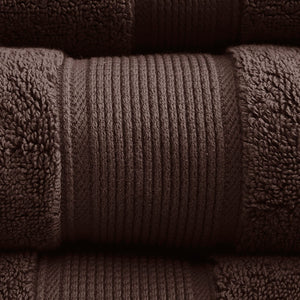 English Elm 100% Cotton 8PC Antimicrobial Towel Set — Madison Park Signature 800GSM Luxury, Ultra Absorbent, OEKO-TEX Brown 14.17 L x 10.63 W x 8.27 H B03599317