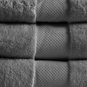 English Elm Cotton Madison Park Turkish 6-Piece Bath Towel Set — Oversized 600gsm Plush Towels, Oeko-Tex Certified Spa Luxury Charcoal 14.96 L x 10.63 W x 9 H B03599348