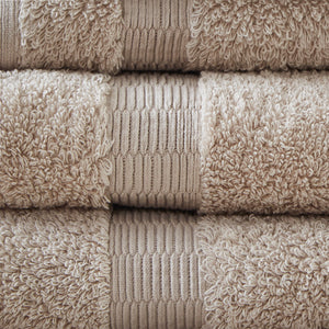 English Elm 100% Egyptian Cotton 6 Piece Towel Set – Luxor 650gsm Plush, OEKO-TEX Made in Green, Ultra-Soft Spa Quality Sand 13.25 L x 10.5 W x 7.25 H B03599336