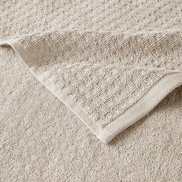 English Elm Cotton Waffle Jacquard Antimicrobial Towel Set 6-Piece – 600gsm Soft Quick-Dry OEKO-TEX Certified taupe 14.17 L x 9.84 W x 6.3 H B03598763