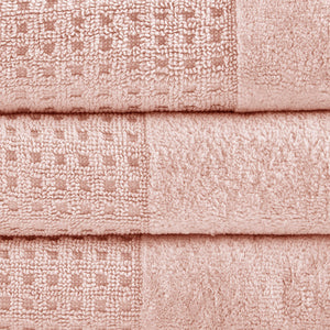 English Elm Cotton Madison Park Spa Waffle 6-Piece Towel Set – 100% Cotton, 600gsm Quick-Dry, Antimicrobial SILVADUR™ Protection, OEKO-TEX Certified B03598769