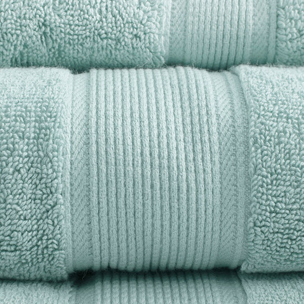 English Elm 100% Cotton 8PC Antimicrobial Towel Set — Madison Park Signature 800GSM Luxury, Ultra Absorbent, OEKO-TEX Seafoam 14.17 L x 10.63 W x 8.27 H B03599313