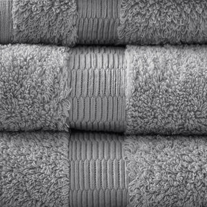 English Elm 100% Egyptian Cotton Madison Park Signature Luxor 6-Piece Towel Set - 650gsm Plush, OEKO-TEX Certified, Luxurious Spa Quality, Machine Washable B03599359