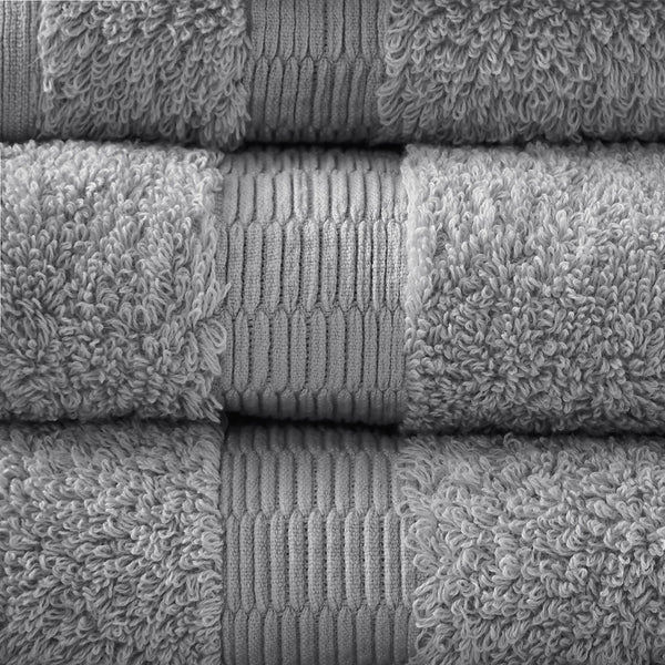 English Elm 100% Egyptian Cotton Madison Park Signature Luxor 6-Piece Towel Set - 650gsm Plush, OEKO-TEX Certified, Luxurious Spa Quality, Machine Washable B03599359