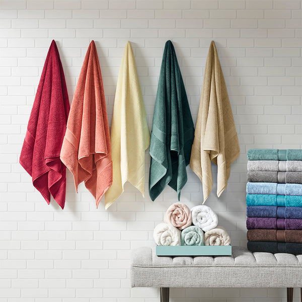 English Elm 100% Cotton Madison Park Signature 8PC 800GSM Antimicrobial Towel Set – Ultra Soft, Absorbent, OEKO-TEX Certified Grey 14.17 L x 10.63 W x 8.27 H B03599318