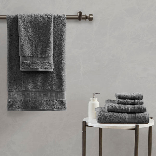 English Elm 100% Egyptian Cotton Luxor 6-Piece Towel Set – 650gsm Plush, OEKO-TEX Made in Green, Gold Seal Quality B03599360