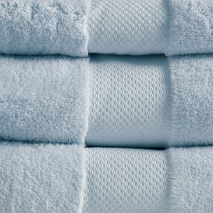 English Elm Cotton Madison Park Turkish 6-Piece Bath Towel Set — Oversized 600gsm Plush Towels, Oeko-Tex Certified Spa Luxury Light Blue 14.96 L x 10.63 W x 9 H B03599349